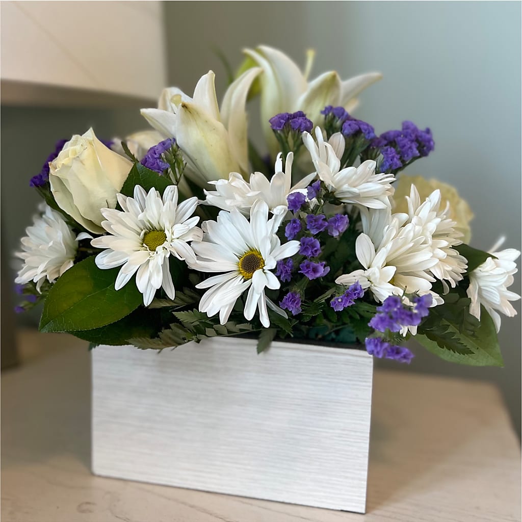 Beyond Blue Box Bouquet – AMELIA'S FLOWERS, Naples FL