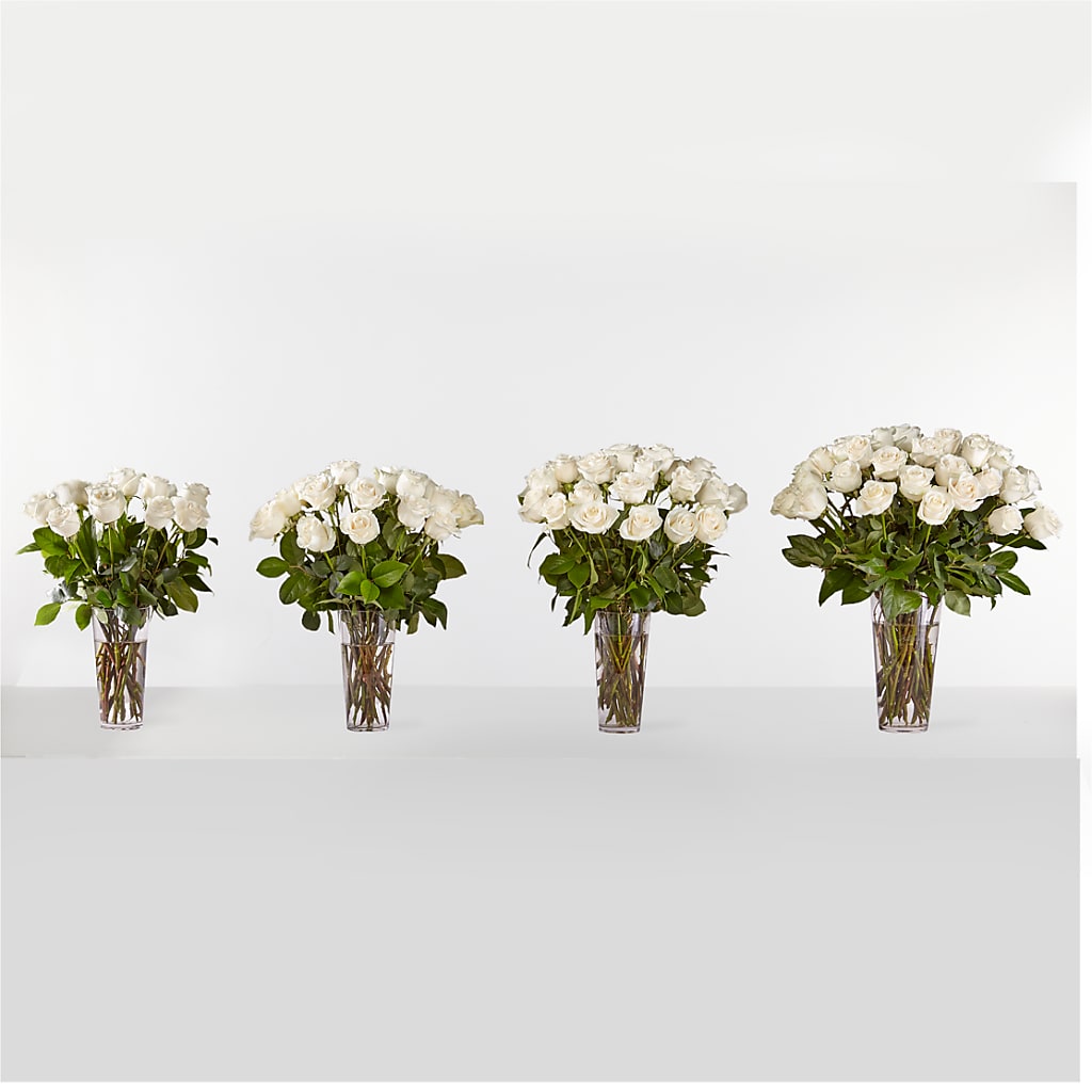 Long Stem White Rose Bouquet – AMELIA'S FLOWERS, Naples FL
