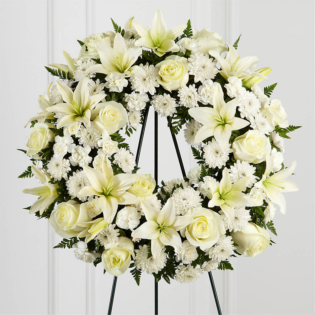 Treasured Tribute Wreath – AMELIA'S FLOWERS, Naples FL