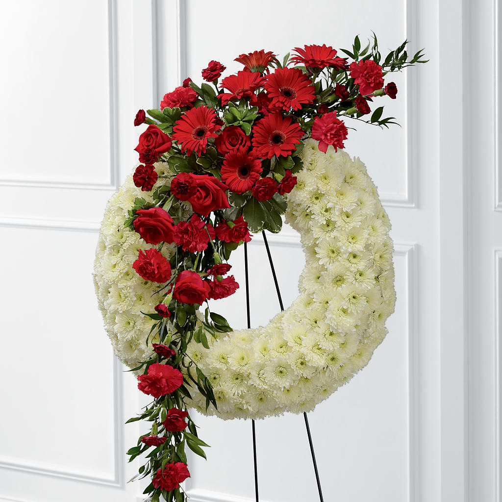 Graceful Tribute Wreath – AMELIA'S FLOWERS, Naples FL