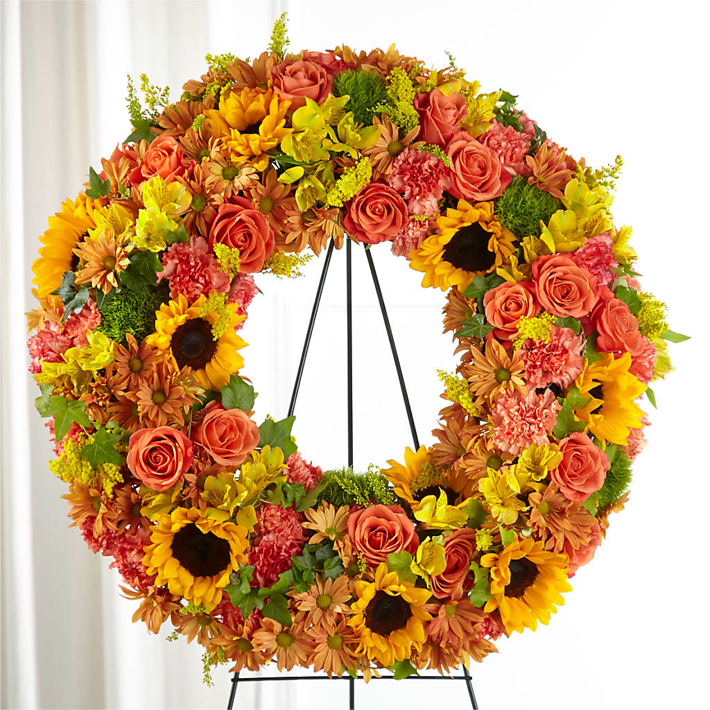 Autumnal Memories Wreath (Standard) – AMELIA'S FLOWERS, Naples FL