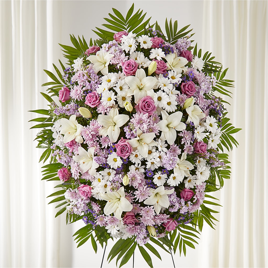 Surrounded by Love Standing Spray – AMELIA'S FLOWERS, Naples FL