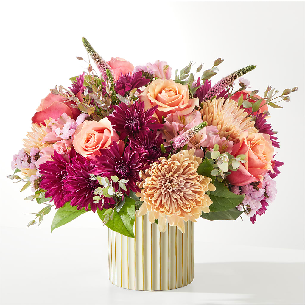 Berry Cobbler Bouquet with Ivory Vase – AMELIA'S FLOWERS, Naples FL