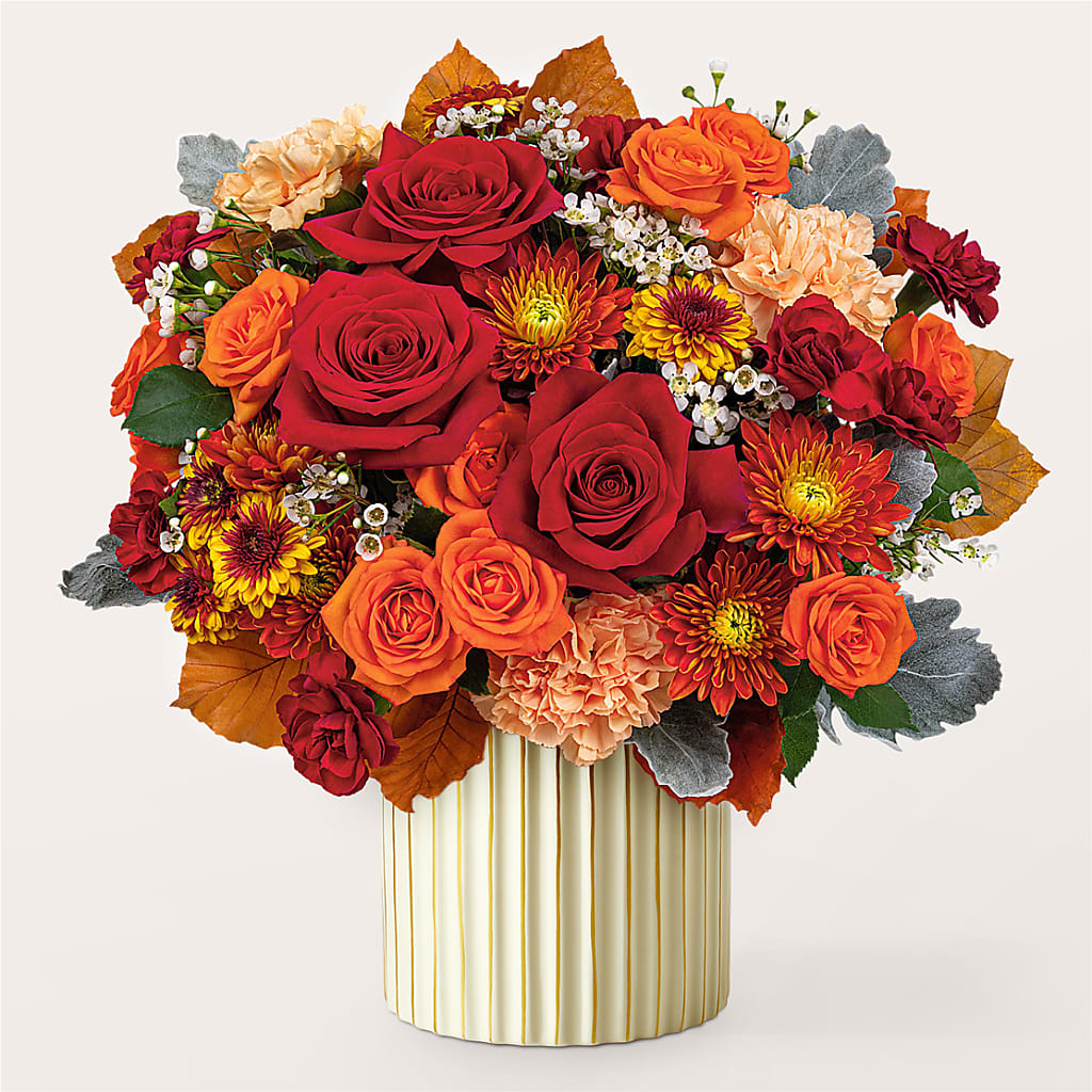 Merlot Bouquet with Ivory Vase – AMELIA'S FLOWERS, Naples FL