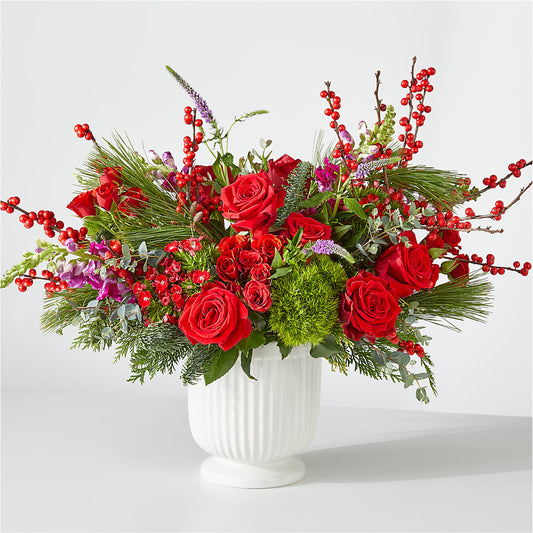 Big Red Bow Bouquet – AMELIA'S FLOWERS, Naples FL