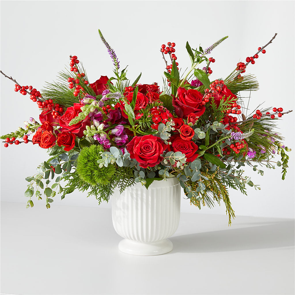 Big Red Bow Bouquet – AMELIA'S FLOWERS, Naples FL