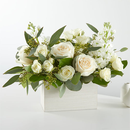 Fresh Linen Box Bouquet – AMELIA'S FLOWERS, Naples FL