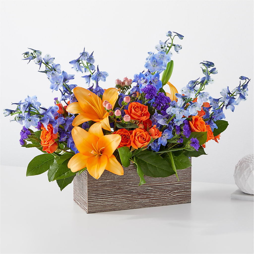 Radiant Citrus Box Bouquet – AMELIA'S FLOWERS, Naples FL