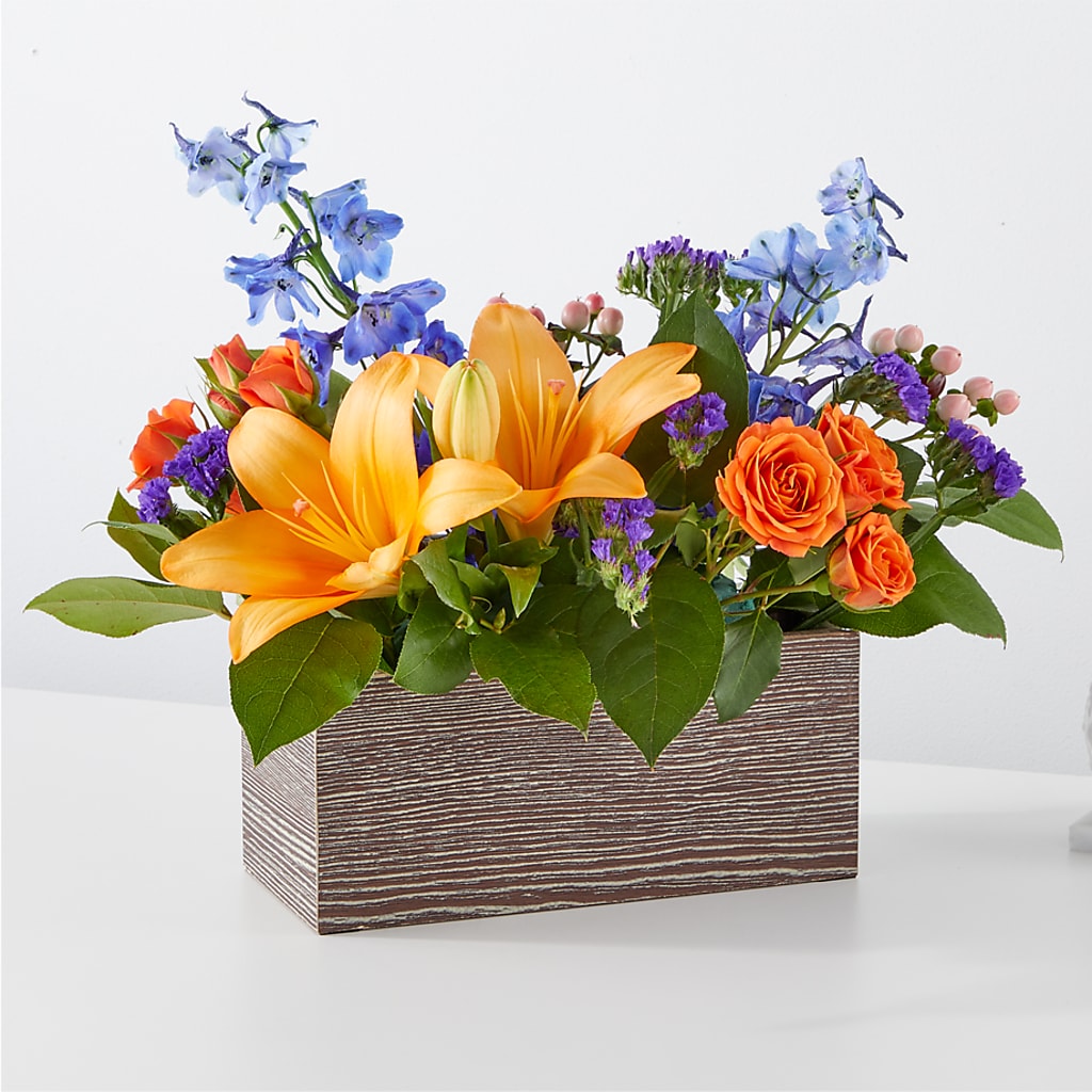 Radiant Citrus Box Bouquet – AMELIA'S FLOWERS, Naples FL