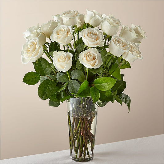Long Stem White Rose Bouquet – AMELIA'S FLOWERS, Naples FL