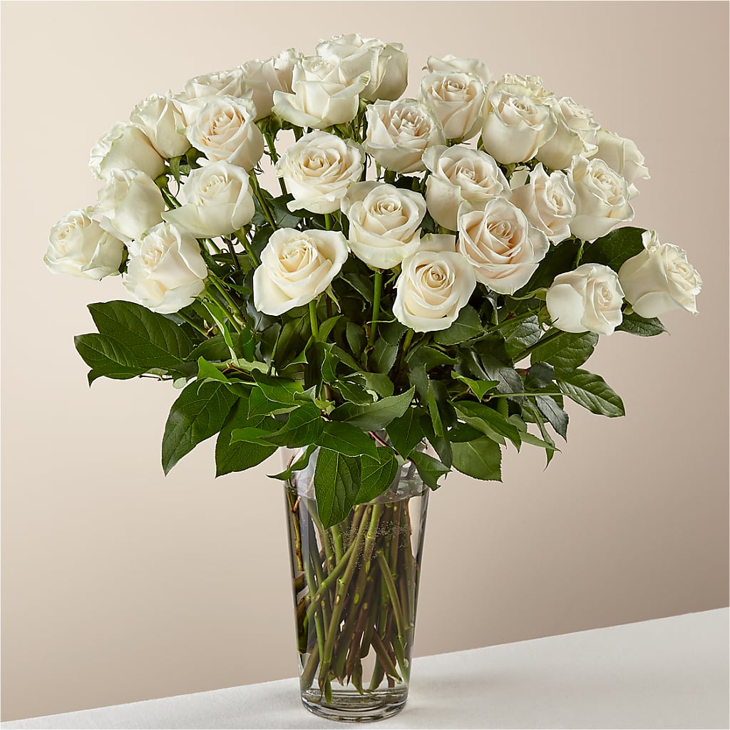 Long Stem White Rose Bouquet – AMELIA'S FLOWERS, Naples FL