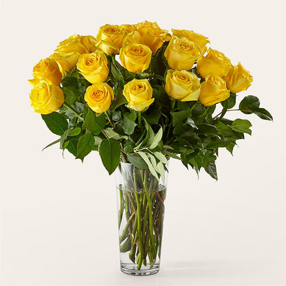 Long Stem Yellow Rose Bouquet – AMELIA'S FLOWERS, Naples FL
