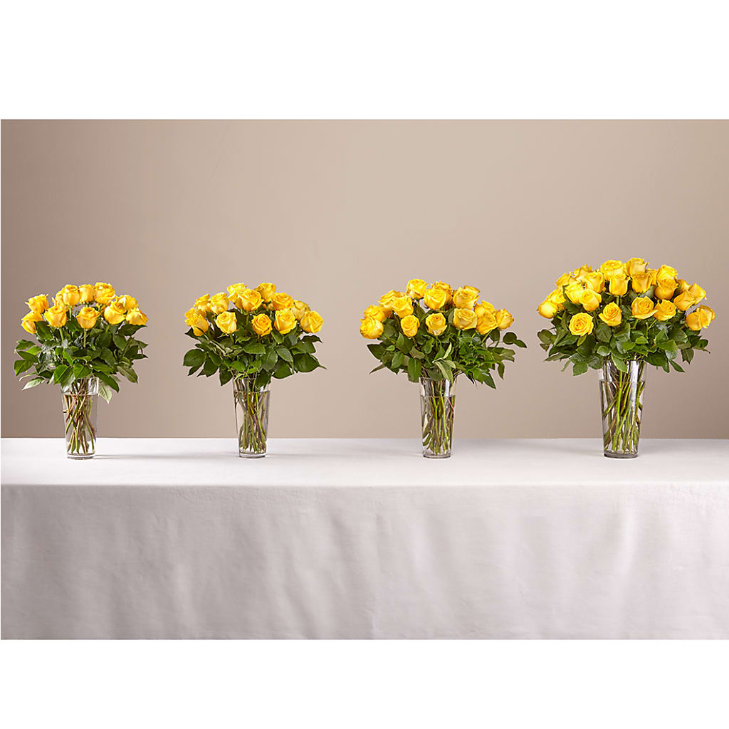 Long Stem Yellow Rose Bouquet – AMELIA'S FLOWERS, Naples FL