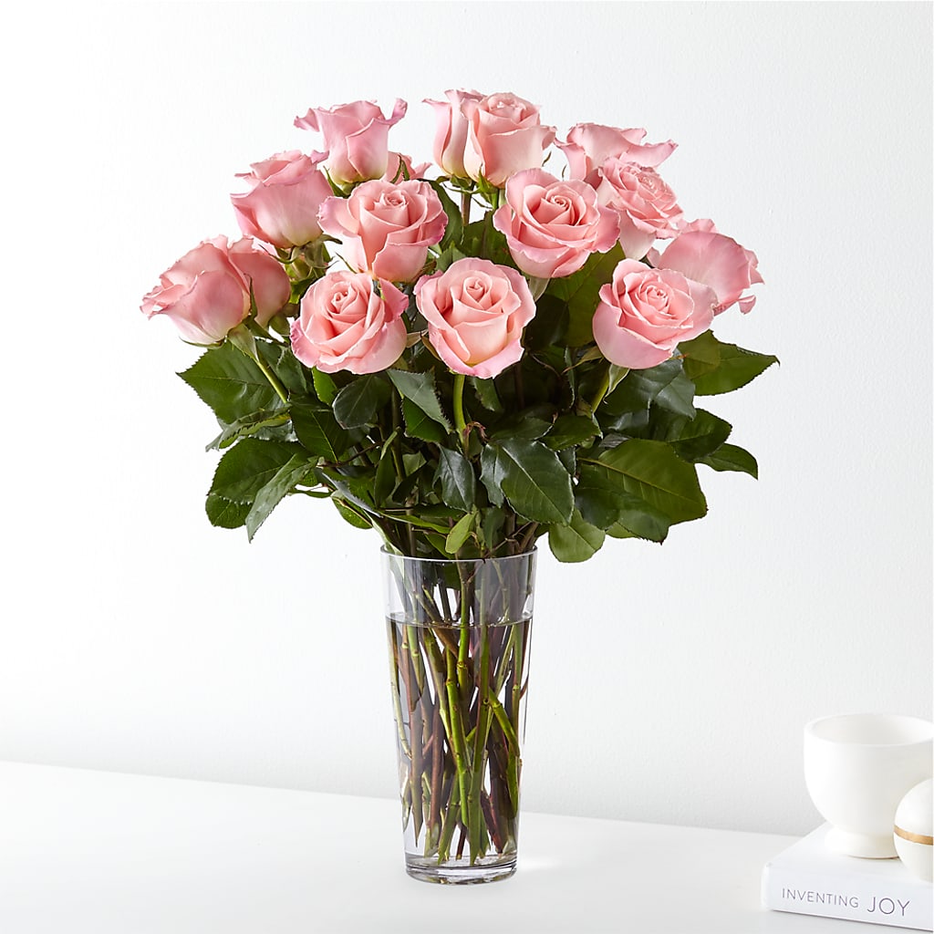 Long Stem Pink Rose Bouquet – AMELIA'S FLOWERS, Naples FL
