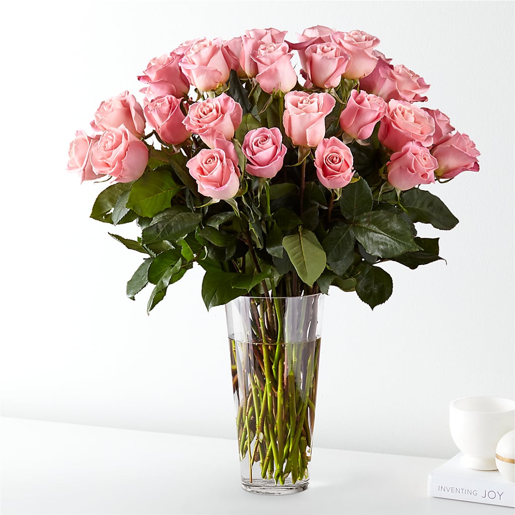 Long Stem Pink Rose Bouquet – AMELIA'S FLOWERS, Naples FL