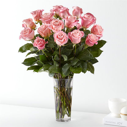 Long Stem Pink Rose Bouquet – AMELIA'S FLOWERS, Naples FL