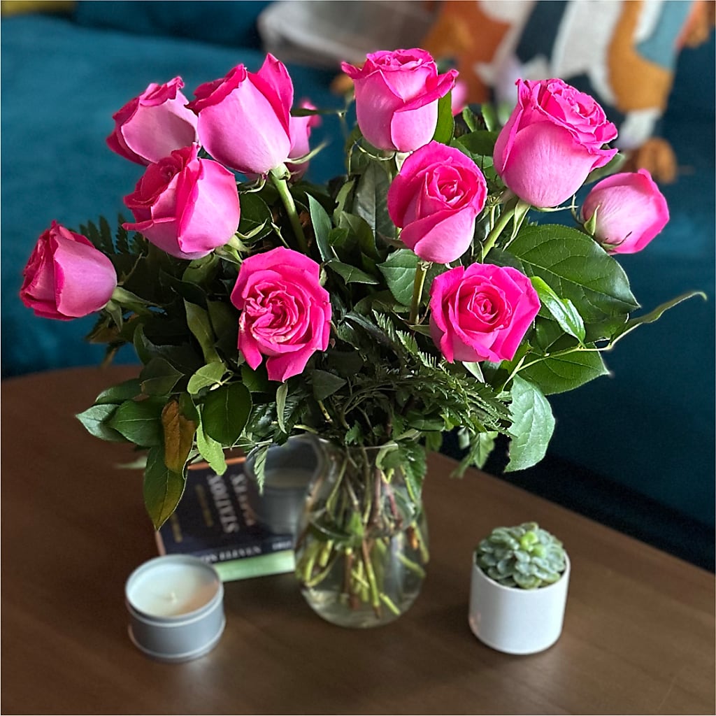Long Stem Pink Rose Bouquet – AMELIA'S FLOWERS, Naples FL