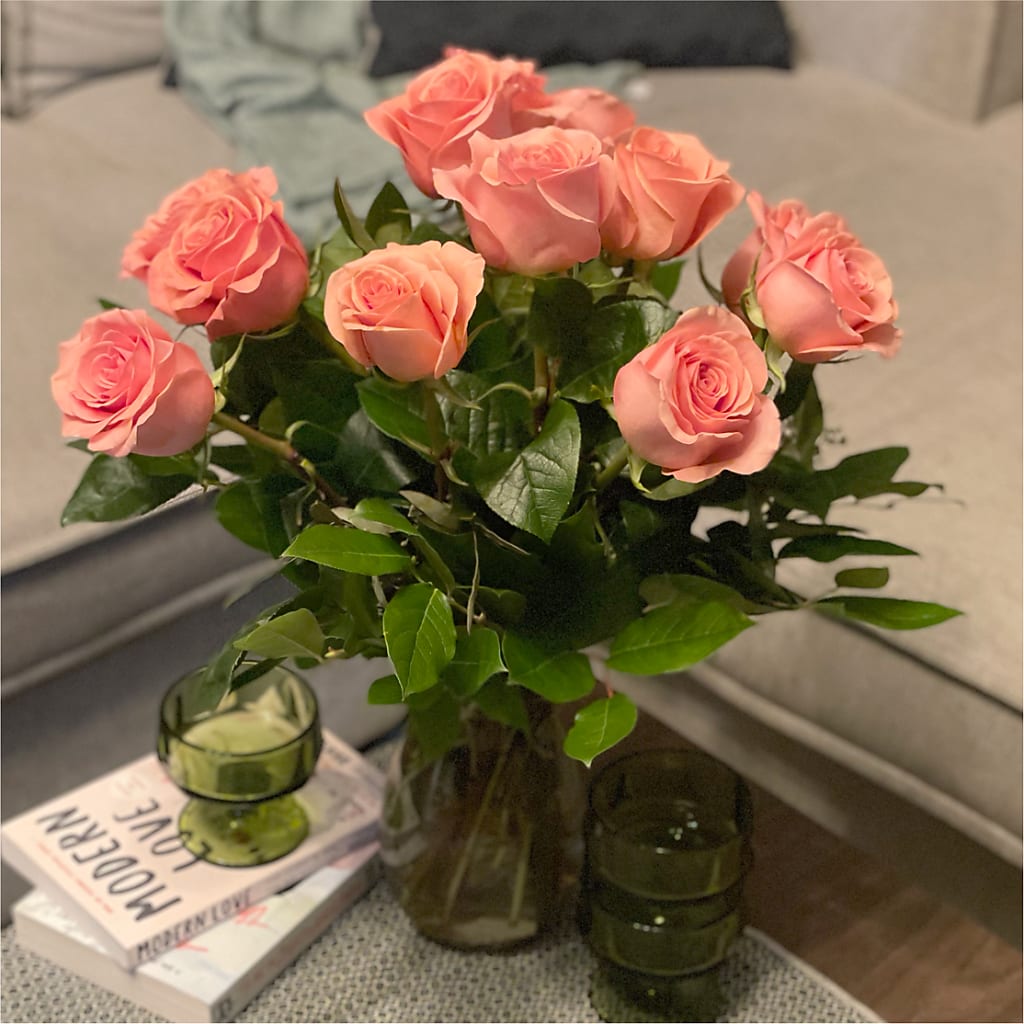 Long Stem Pink Rose Bouquet – AMELIA'S FLOWERS, Naples FL