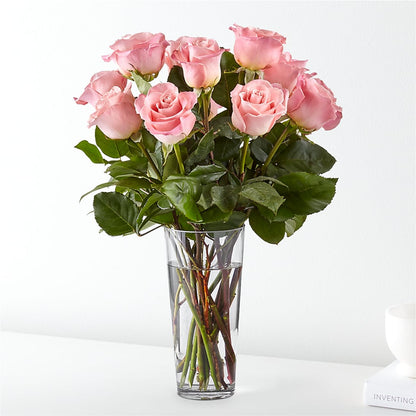 Long Stem Pink Rose Bouquet – AMELIA'S FLOWERS, Naples FL