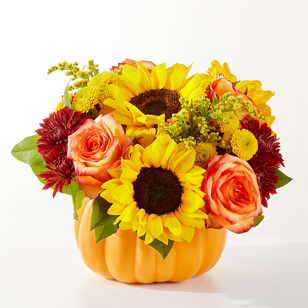 Golden Gourd Pumpkin Bouquet – AMELIA'S FLOWERS, Naples FL