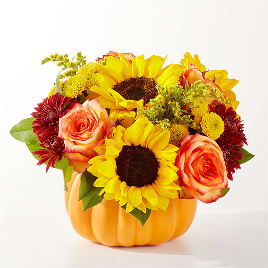 Golden Gourd Pumpkin Bouquet – AMELIA'S FLOWERS, Naples FL