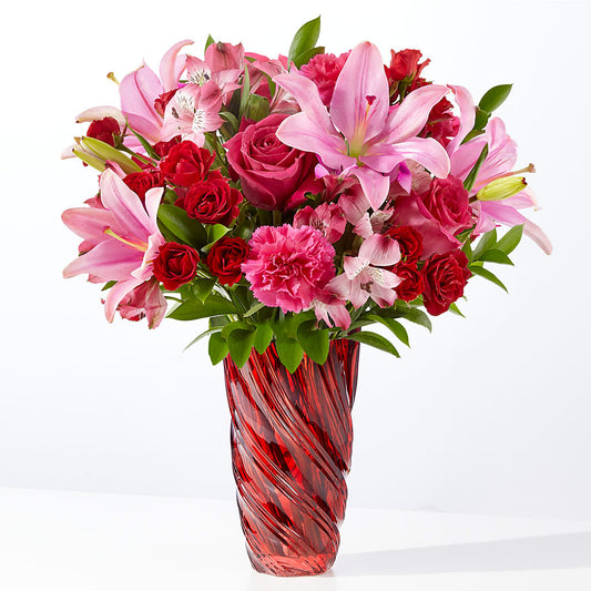 In Love Bouquet with Luxe Swirl Vase – AMELIA'S FLOWERS, Naples FL