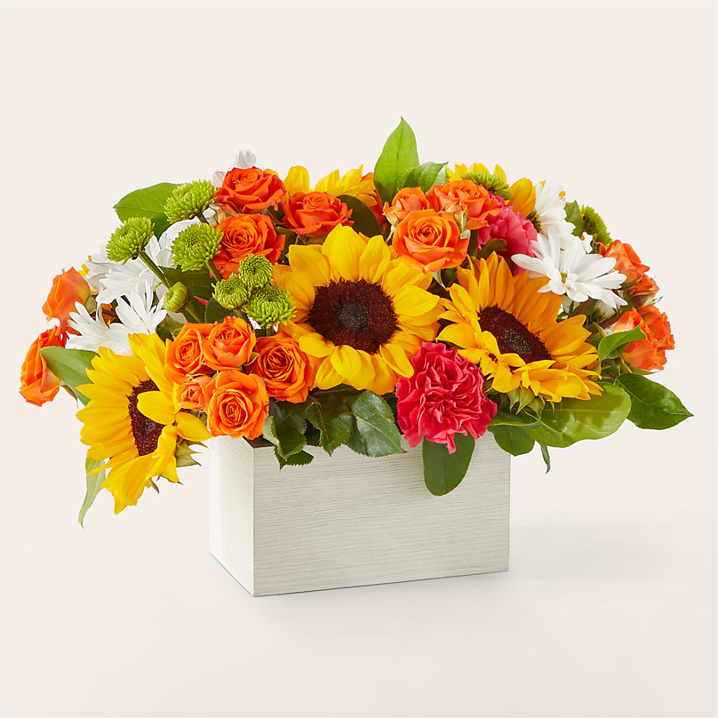 Sun-drenched Blooms Box Bouquet – AMELIA'S FLOWERS, Naples FL