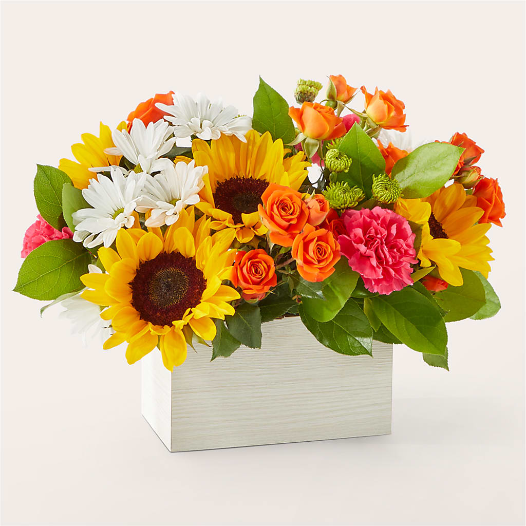 Sun-drenched Blooms Box Bouquet – AMELIA'S FLOWERS, Naples FL
