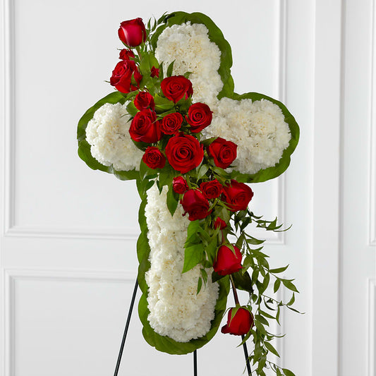 Floral Cross Easel – AMELIA'S FLOWERS, Naples FL