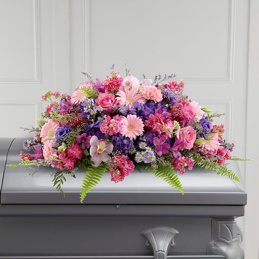 Glorious Garden Casket Spray – AMELIA'S FLOWERS, Naples FL