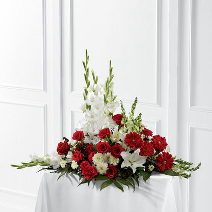 Crimson & White Arrangement – AMELIA'S FLOWERS, Naples FL