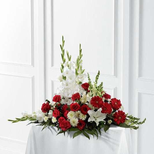 Crimson & White Arrangement – AMELIA'S FLOWERS, Naples FL
