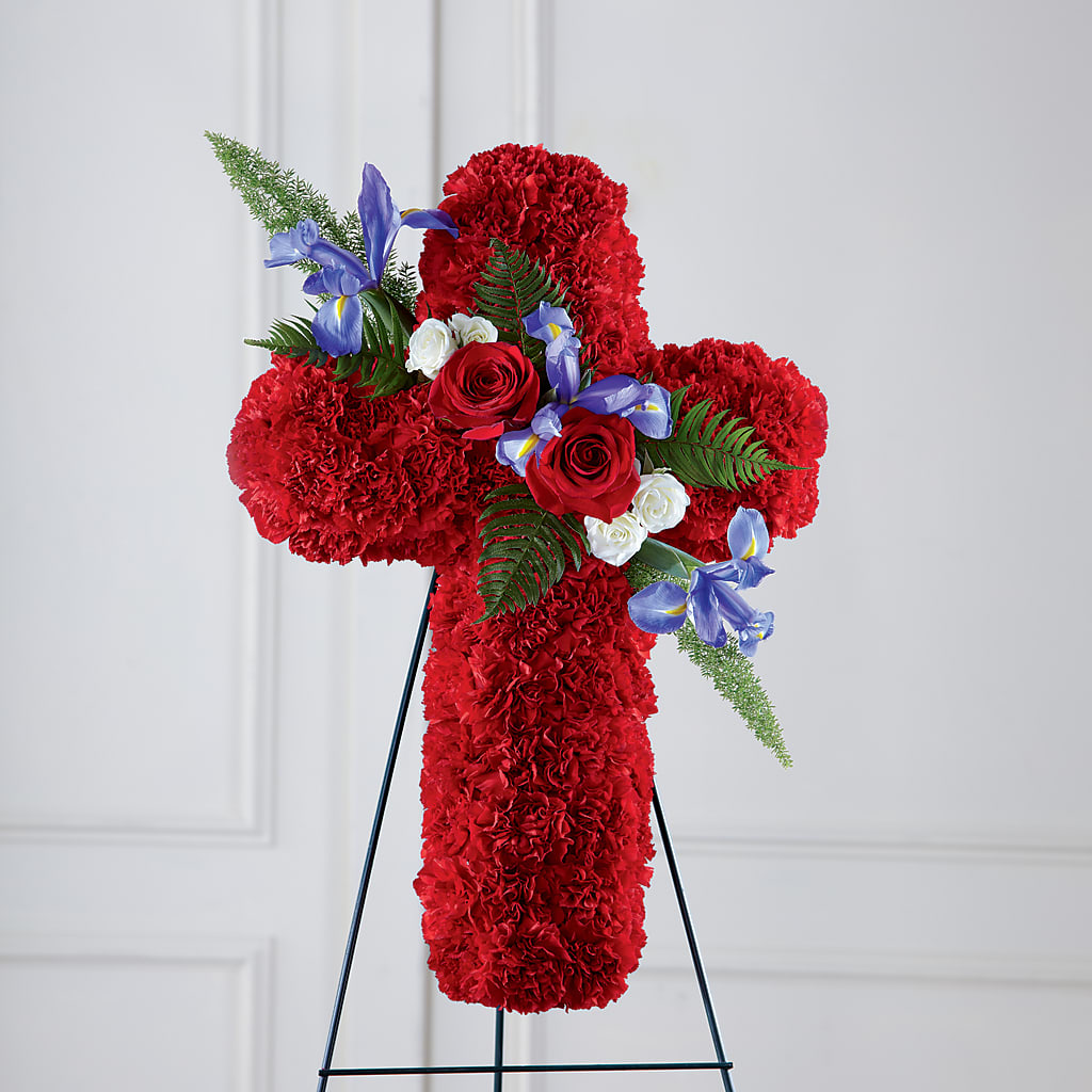 Faithful Hero Floral Cross – AMELIA'S FLOWERS, Naples FL