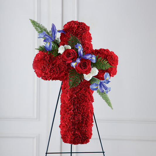 Faithful Hero Floral Cross – AMELIA'S FLOWERS, Naples FL