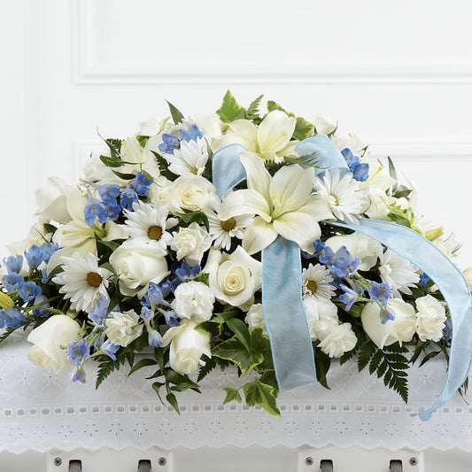 Tender Treasure Casket Spray – AMELIA'S FLOWERS, Naples FL