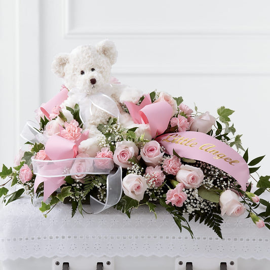 Touch of Sympathy Casket Spray – AMELIA'S FLOWERS, Naples FL