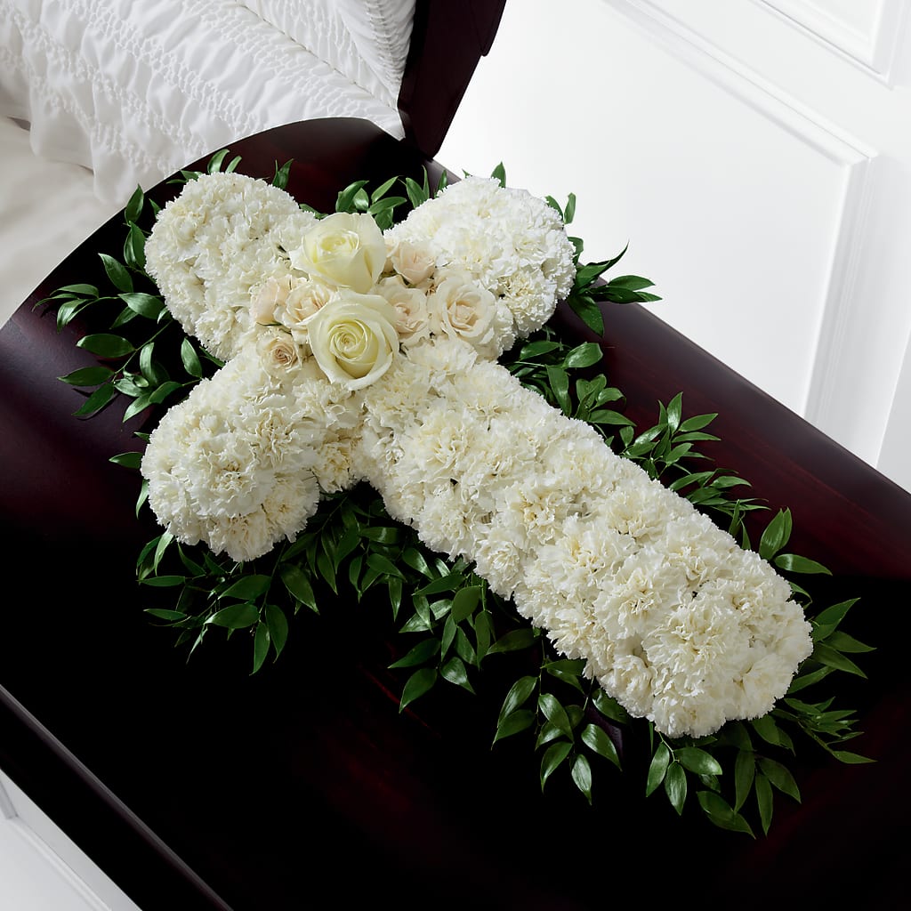 Peaceful Memories Casket Spray (Standard) – AMELIA'S FLOWERS, Naples FL
