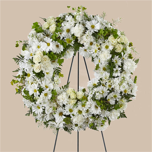 Faithful Wishes Wreath – AMELIA'S FLOWERS, Naples FL