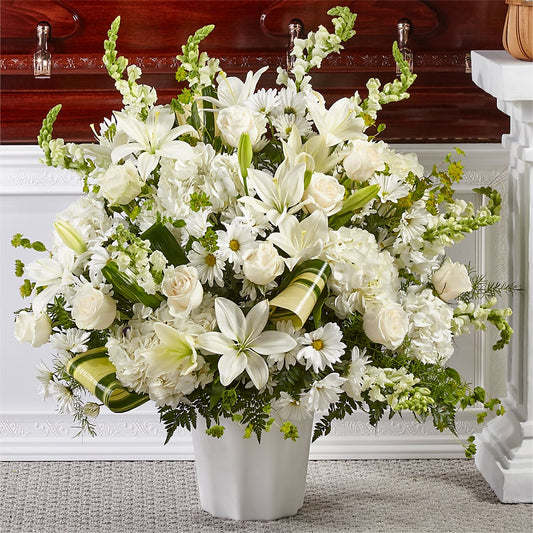 Thoughts of Tranquility Floor Basket – AMELIA'S FLOWERS, Naples FL