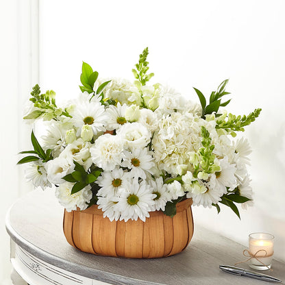 Pure Ivory Basket – AMELIA'S FLOWERS, Naples FL