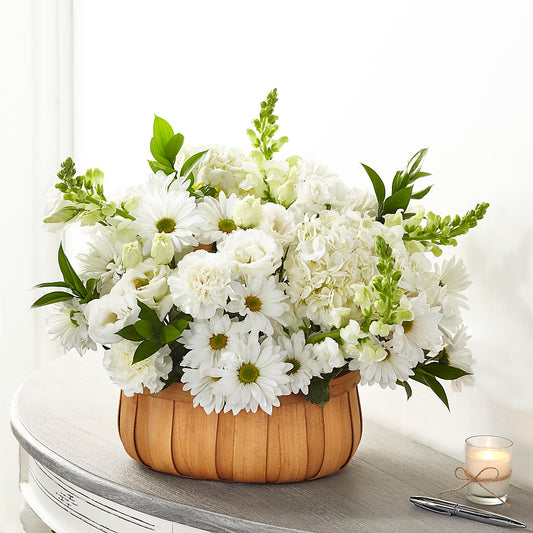 Pure Ivory Basket – AMELIA'S FLOWERS, Naples FL