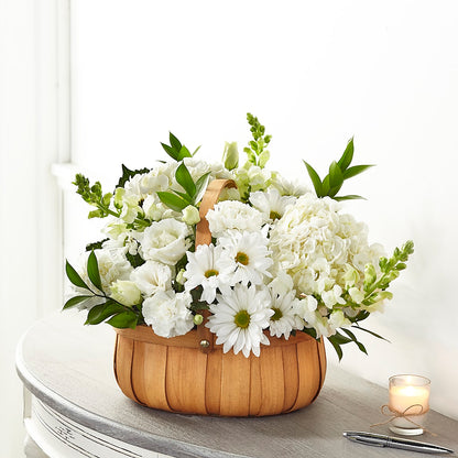 Pure Ivory Basket – AMELIA'S FLOWERS, Naples FL