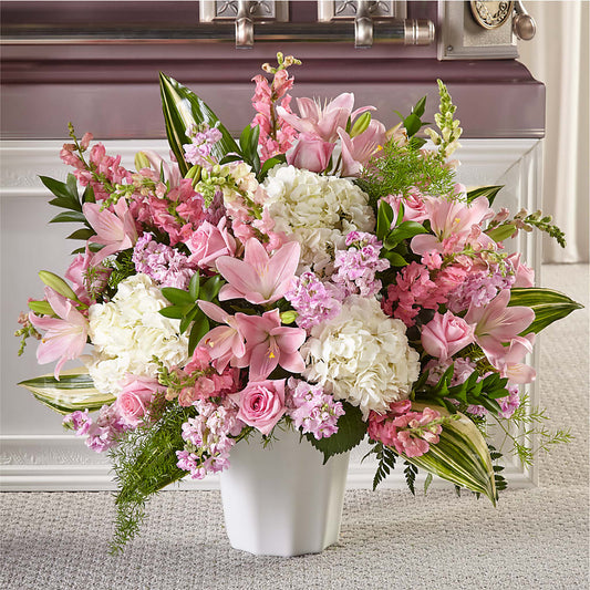Simply Serene Floor Basket – AMELIA'S FLOWERS, Naples FL