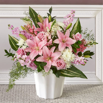 Simply Serene Floor Basket – AMELIA'S FLOWERS, Naples FL