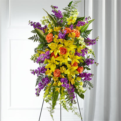 Thoughtful Prayers Standing Spray – AMELIA'S FLOWERS, Naples FL