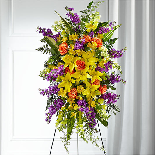 Thoughtful Prayers Standing Spray – AMELIA'S FLOWERS, Naples FL
