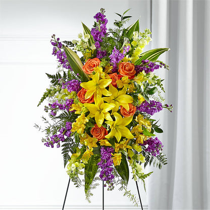 Thoughtful Prayers Standing Spray – AMELIA'S FLOWERS, Naples FL