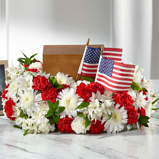 Spirit of Patriotism Cremation Adornment – AMELIA'S FLOWERS, Naples FL