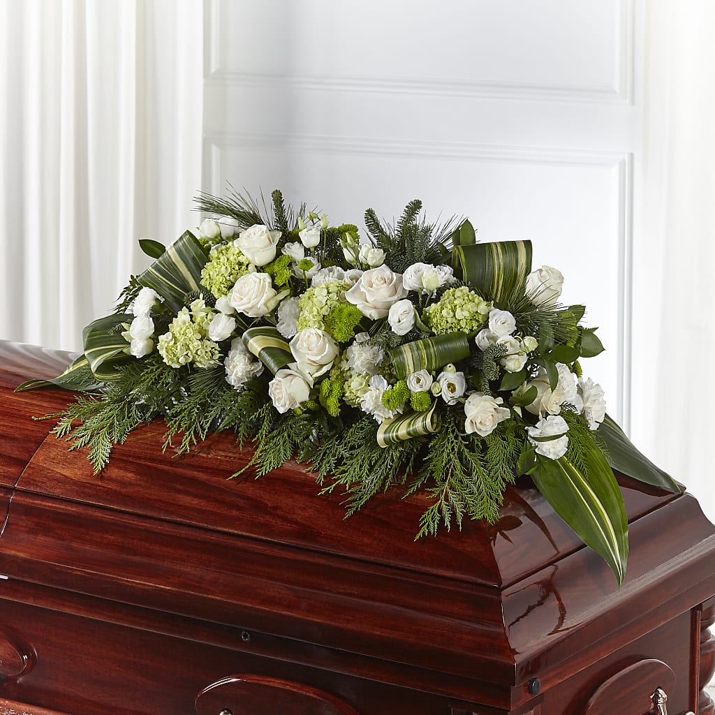 Hopeful Gesture Casket Spray – AMELIA'S FLOWERS, Naples FL