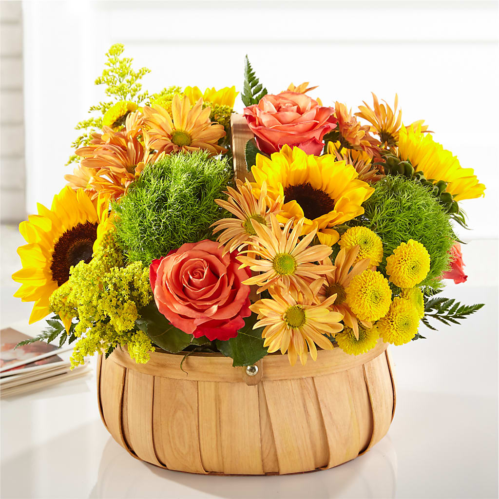 Harvest Sunflower Basket – AMELIA'S FLOWERS, Naples FL